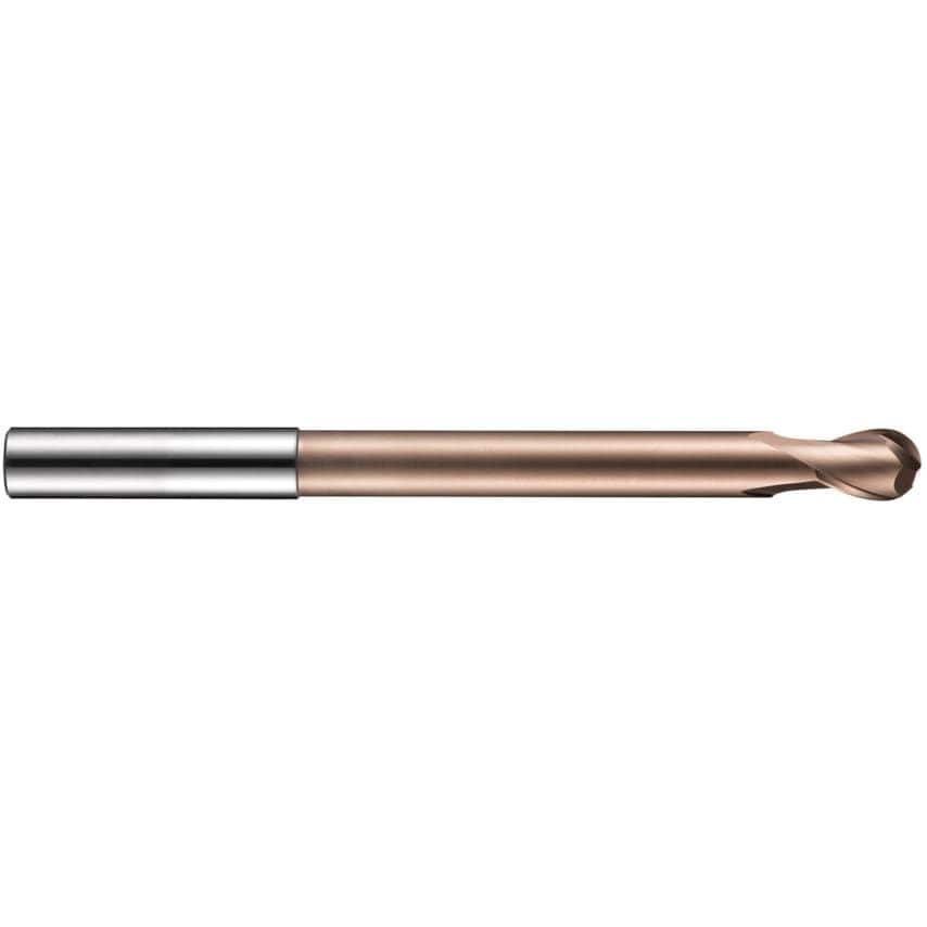 S233 2.00X3MM Carbide 2 Flute Extra Long Series Ball Nosed Slot Drill TiSiN Coated