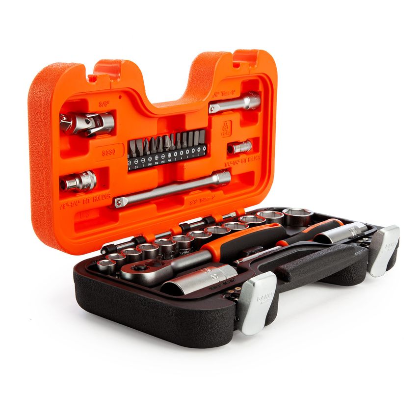 S330 Metric Socket Set and Ratchet 1/4" & 3/8" Square Drive (34 Piece)