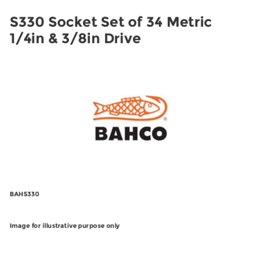 S330 Socket Set of 34 Metric 1/4in & 3/8in Drive