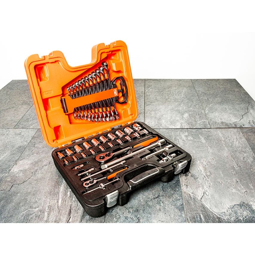 S410 1/4in & 1/2in Drive Socket & Spanner Set, 41 Piece BAHS410