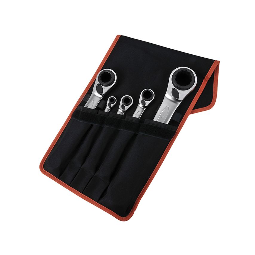 S4RM Series Reversible Ratchet Spanners Set, 5 Piece BAHS4RM5T