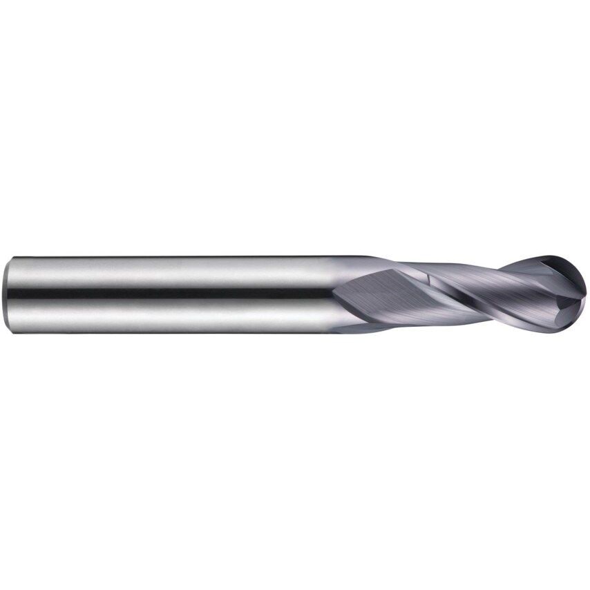 S501 2.50MM Carbide 2 Flute Ball Nosed Short Series Slot Drill - X-Ceed Coated