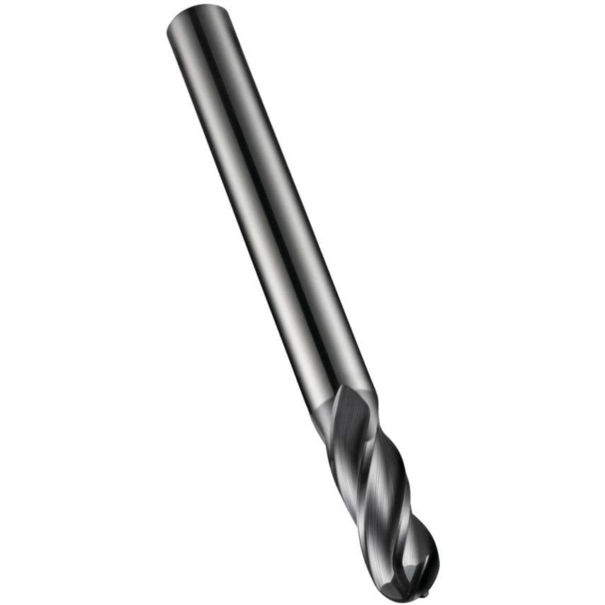 S511 6.00MM Carbide 4 Flute Plain Shank Ball Nosed End Mill - X-Ceed Coated