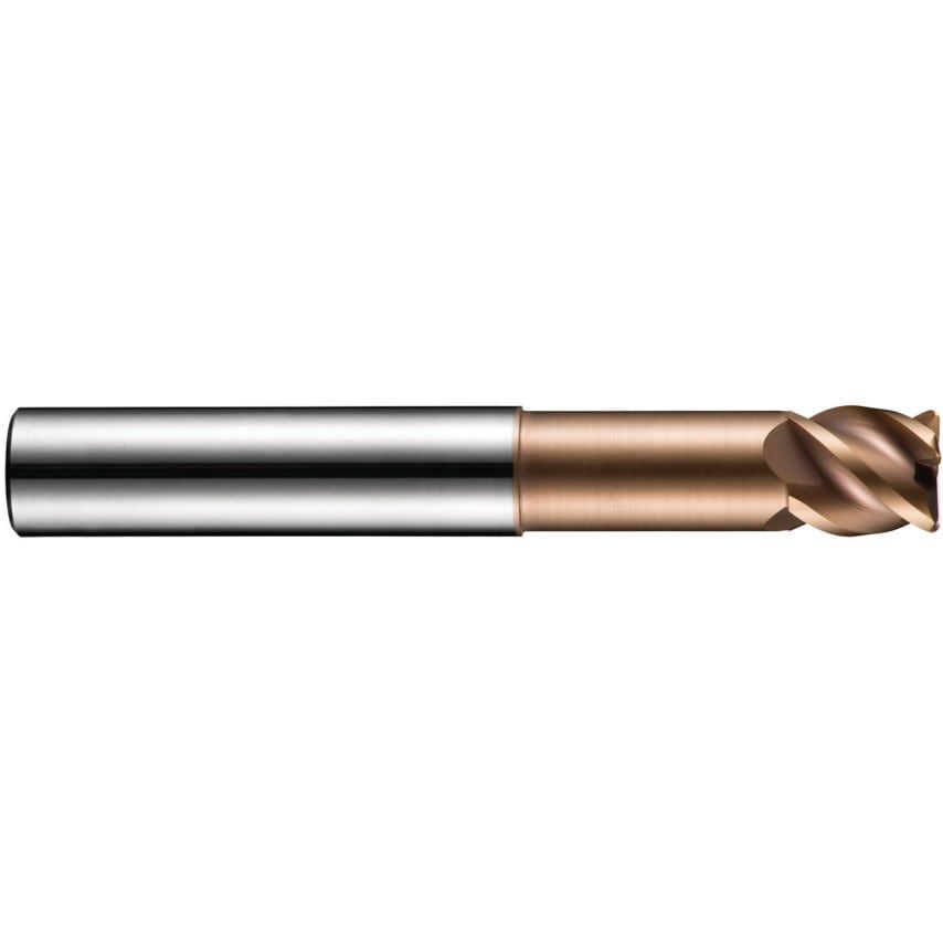 S521 10.00X2.00MM Carbide 4 Flute Extra Short Corner Radius End Mill - TiSiN Coated
