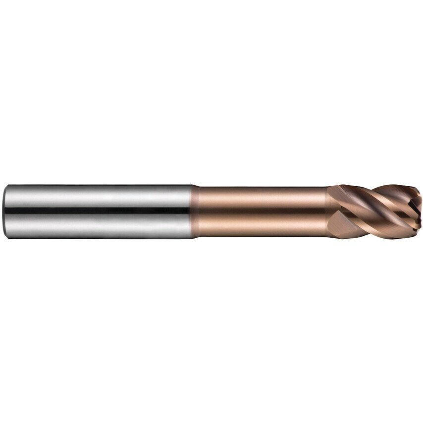 S524 10.00x1.00mm Carbide 4 Flute Extra Short Corner Radius End Mill - TiSiN Coated