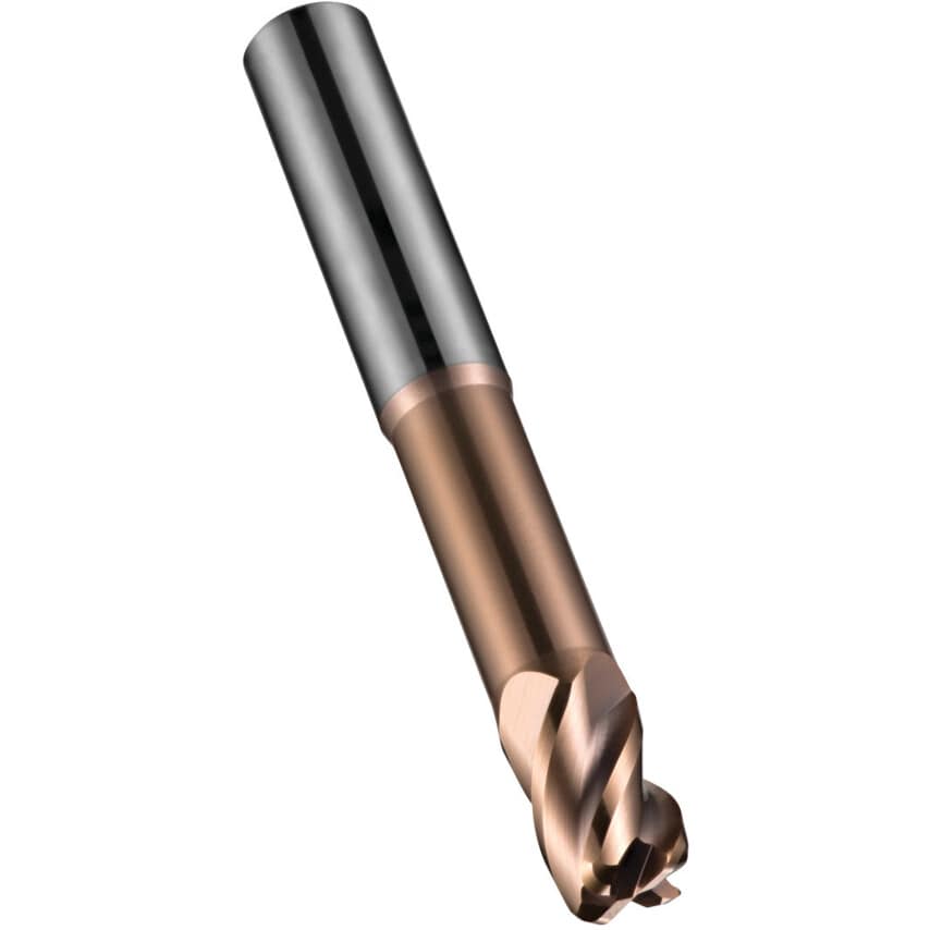 S524 8.00x0.5mm Carbide 4 Flute Extra Short Corner Radius End Mill - TiSiN Coated