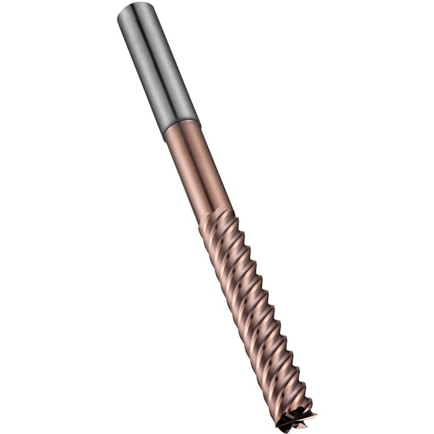 S527 10.00mm Carbide Multi Flute Extra Long End Mill - TiSiN Coated