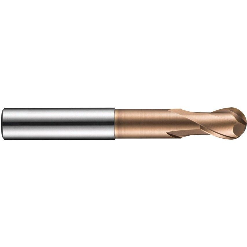 S531 8.00MM Carbide 2 Flute Long Reach Ball Nosed Slot Drill TiSiN Coated