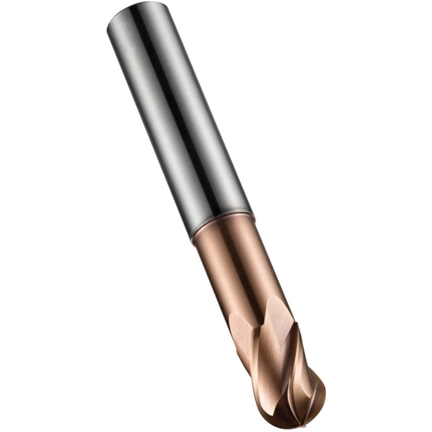S534 4.00MM Carbide 4 Flute Extra Short Ball Nosed End Mill - TiSiN Coated