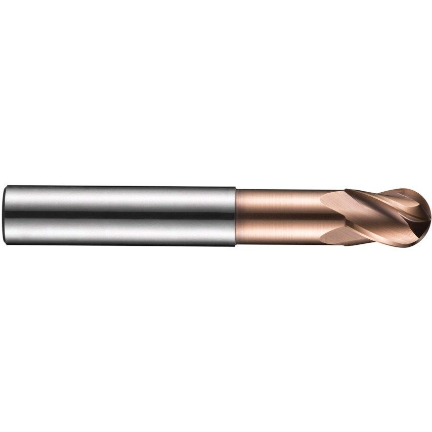 S534 4.00MM Carbide 4 Flute Extra Short Ball Nosed End Mill - TiSiN Coated