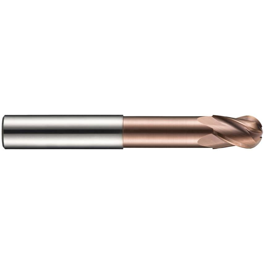 S535 3.00MM Carbide 4 Flute Long Reach Ball Nosed End Mill - TiSiN Coated