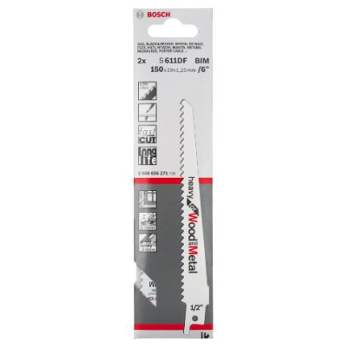 S611DF Sabre Saw Blades Heavy for Wood