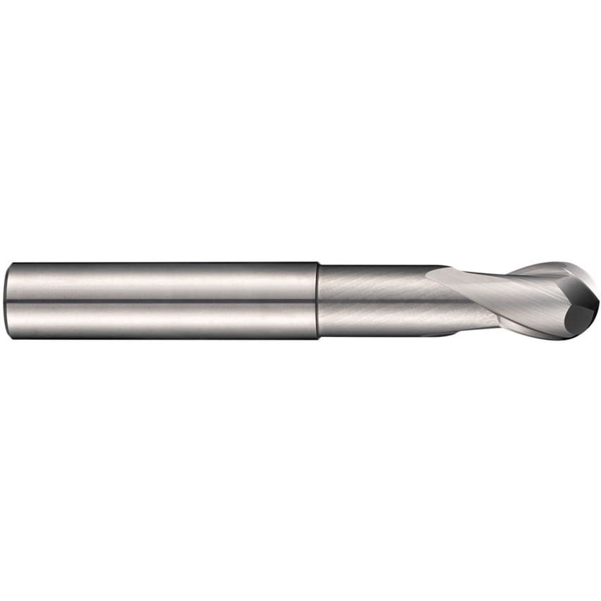 S629 12.00MM Carbide 2 Flute Short Series Ball Nosed Slot Drill