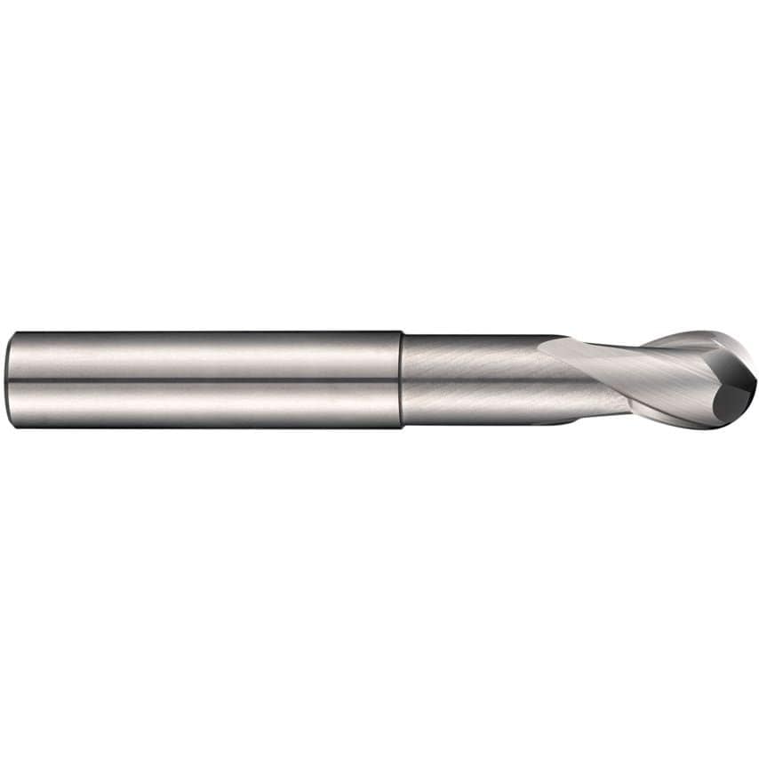 S629 4.00MM Carbide 2 Flute Short Series Ball Nosed Slot Drill