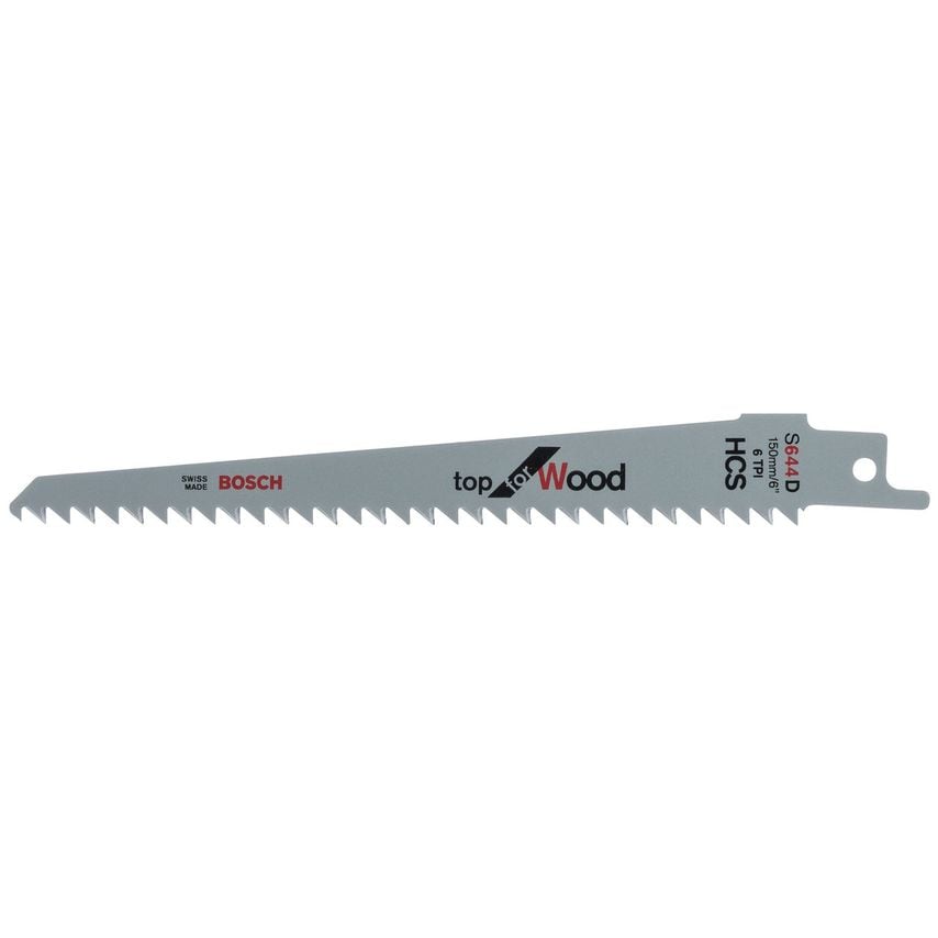 S644D (2608650673) Reciprocating Saw Blades for Wood 150mm, Pack of 5