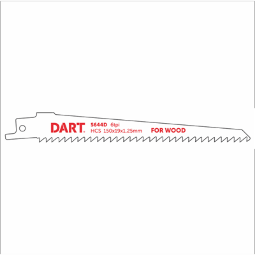 S644D Wood Cutting Reciprocating Blade, Pack of 5