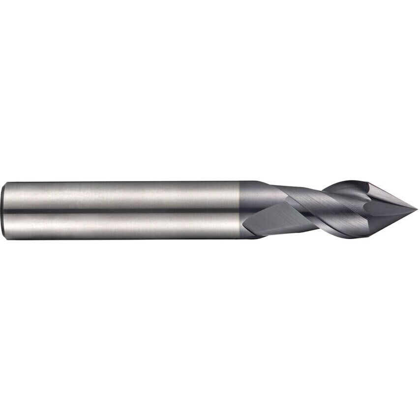 S739 6.00MM Carbide 2 Flute Short Series 60 Chamfering Slot Drill - AlTiN Coated