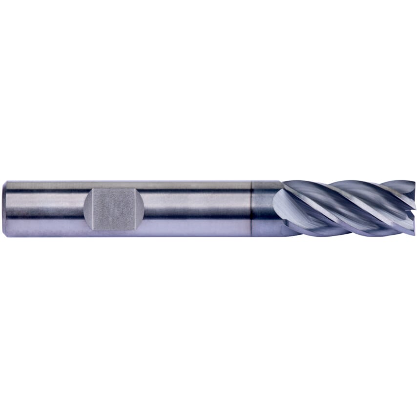 S770HB 10.00mm Carbide AlCrN Flat Short 5FL End Mill Unequal Helix