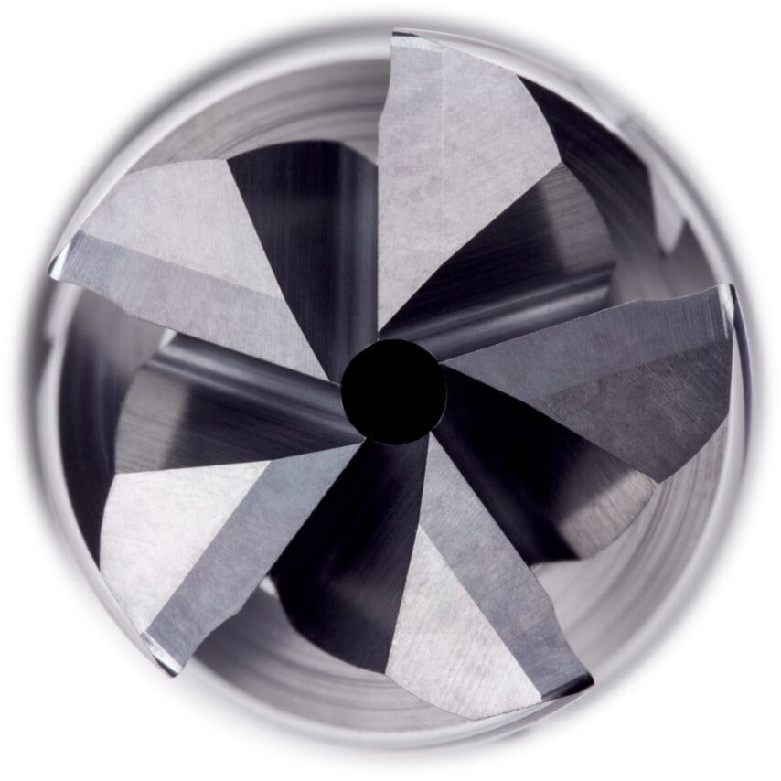S773HB 10.00mm HM AlCrN Long 5FL Mill Uneq Helix, Chip Div, Thr Cool