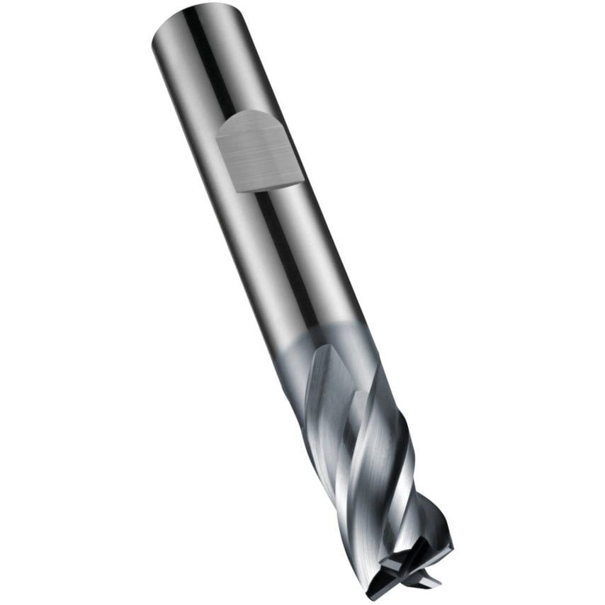 S804HB 8MM Carbide Alcrona 4FL End Mill Extra Short DIN 6527K