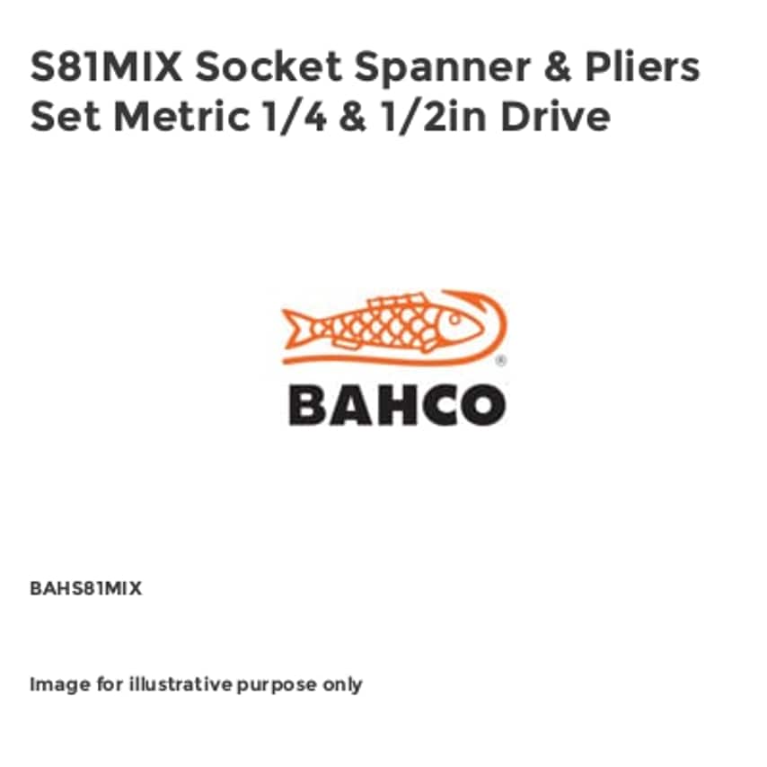 S81MIX Socket Spanner & Pliers Set Metric 1/4 & 1/2in Drive