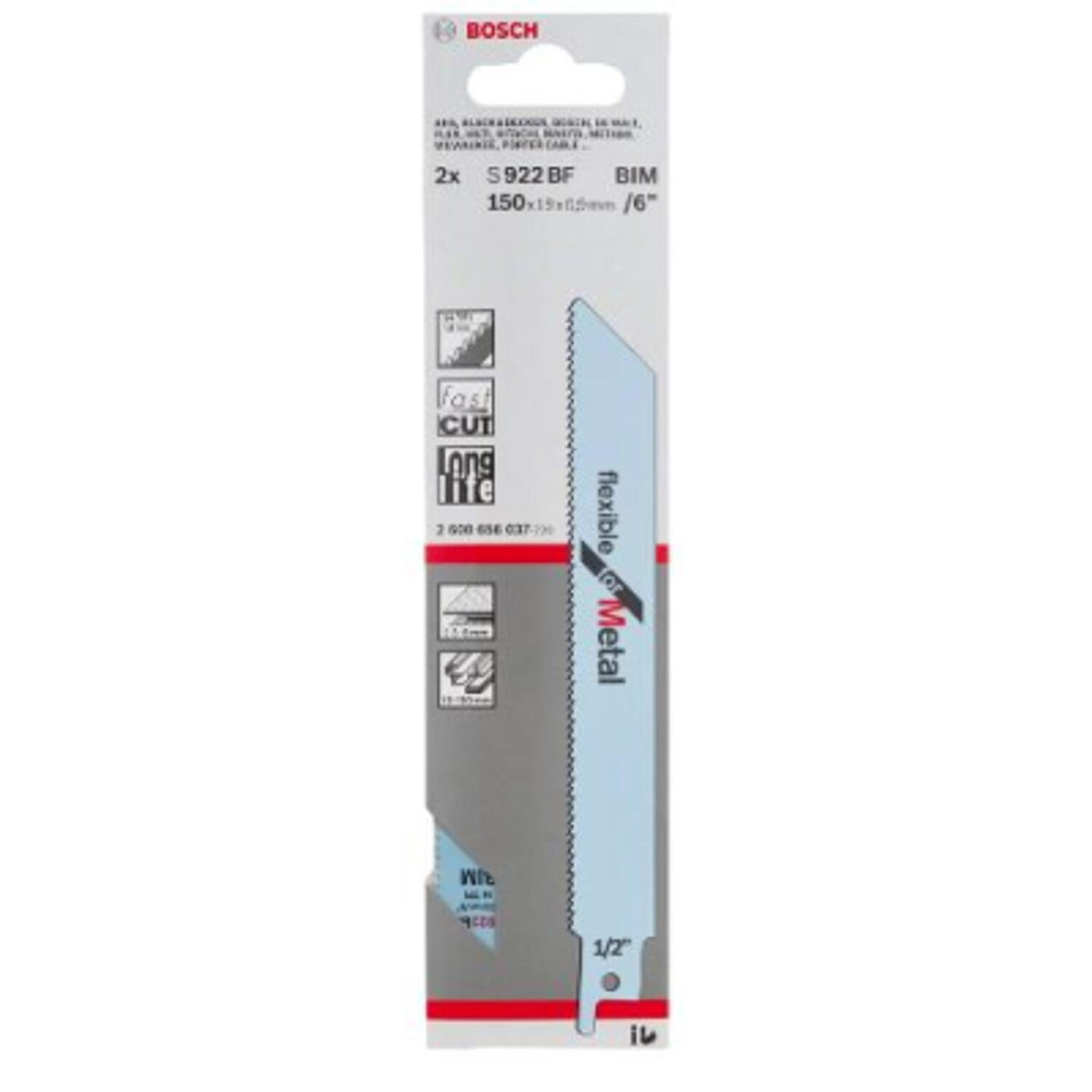 S922BF Sabre Saw Blades Flexible for Metal