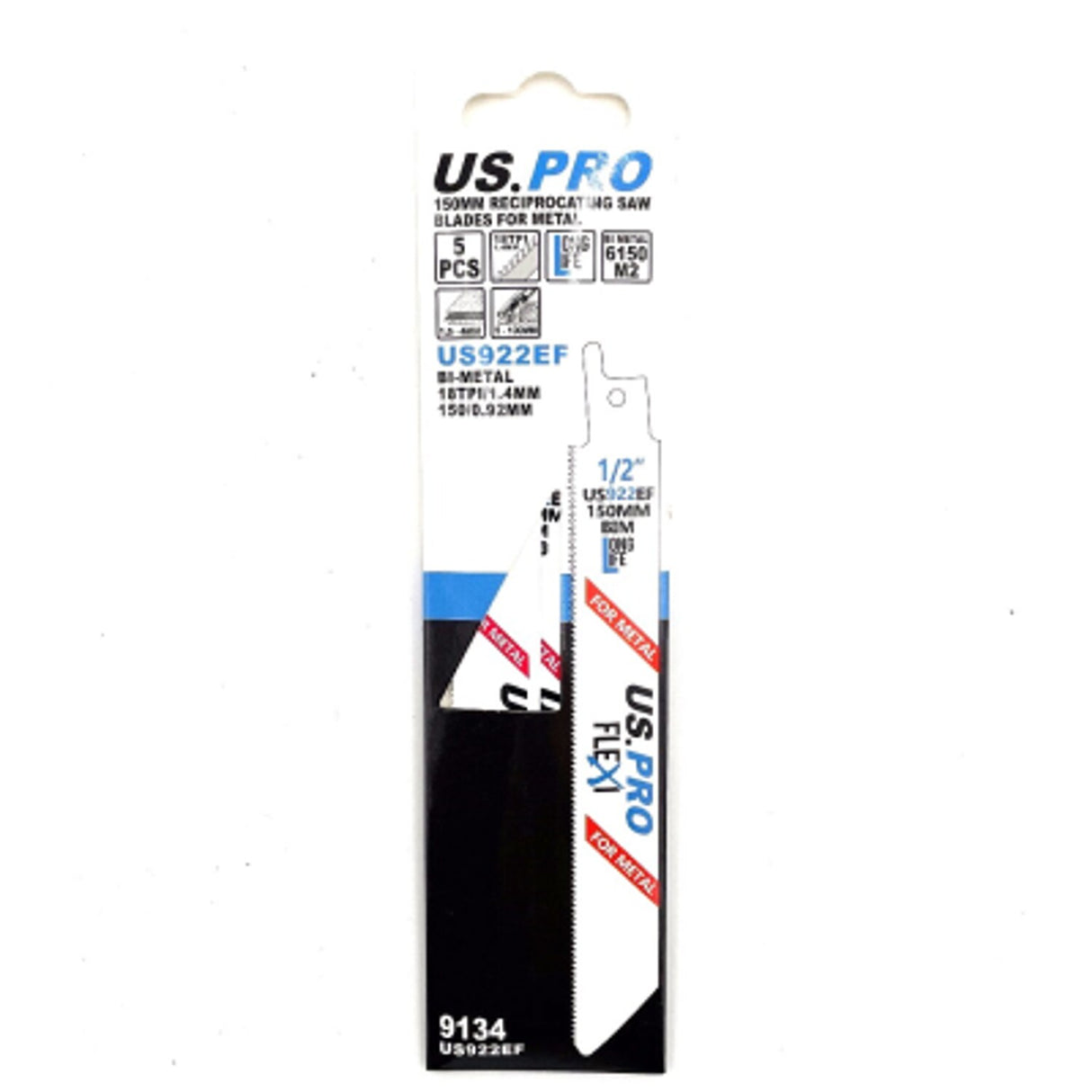 S922EF 150mm Reciprocating Saw Blade for Metal (Pack of 5)