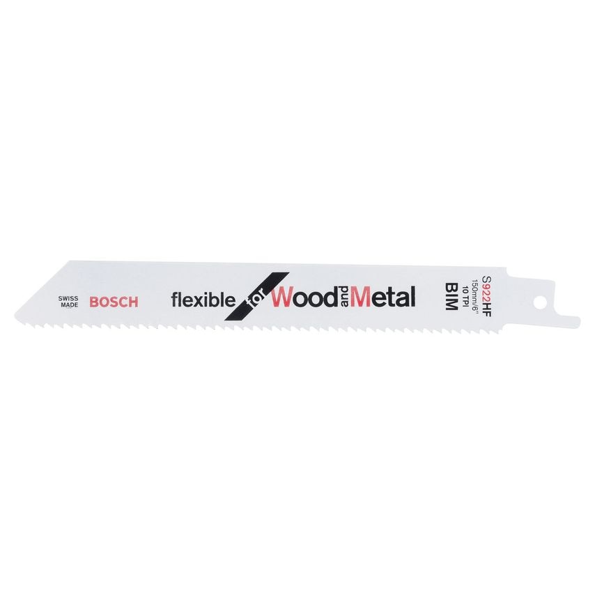 S922HF Reciprocating Saw Blades for Wood & Metal 150mm, Pack of 5