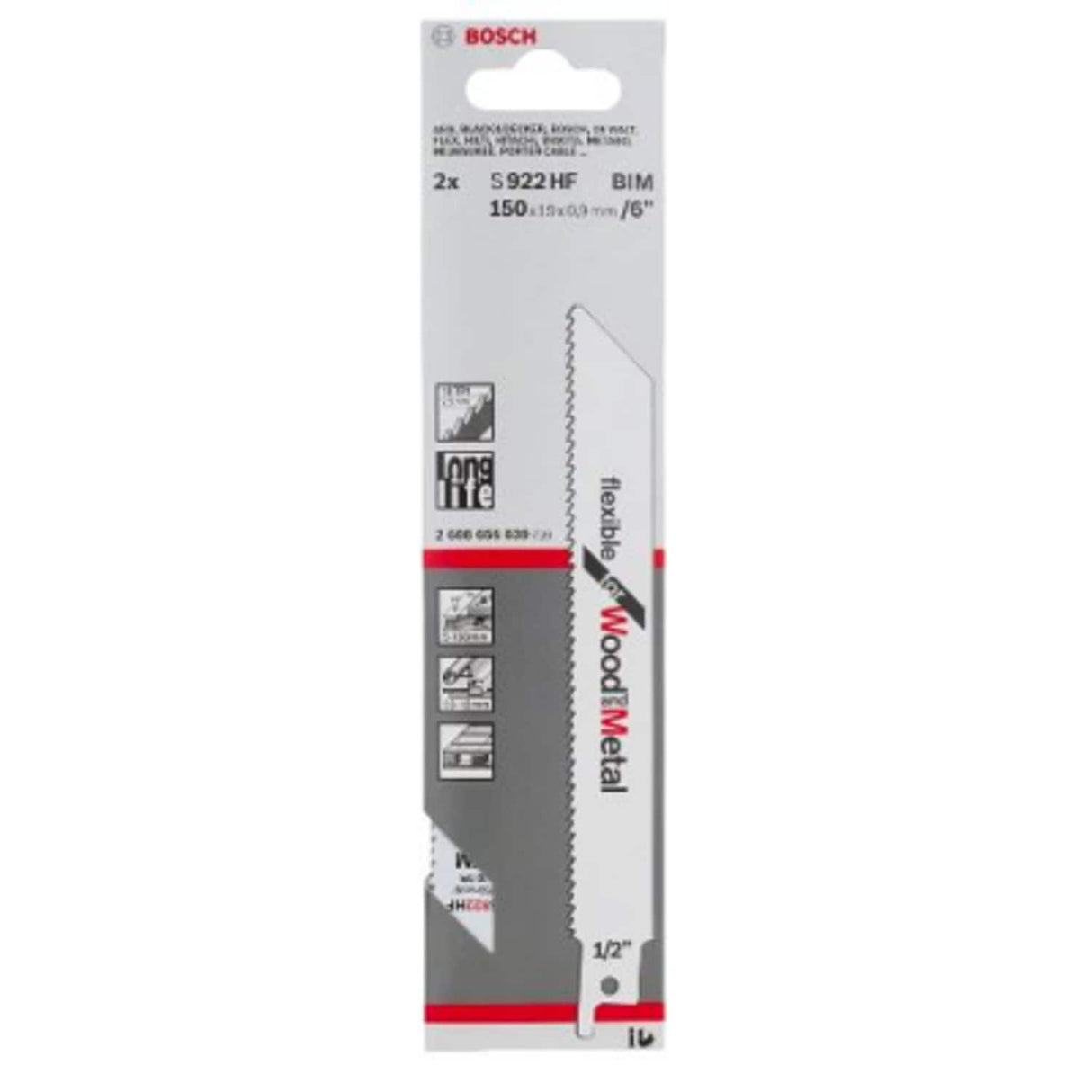 S922HF Sabre Saw Blades Flexible for Wood and Metal