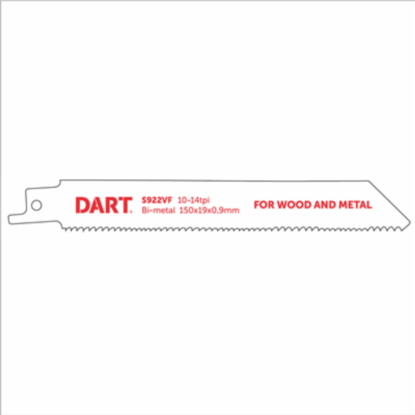 S922VF Wood & Metal Cutting Reciprocating Blade, Pack of 5