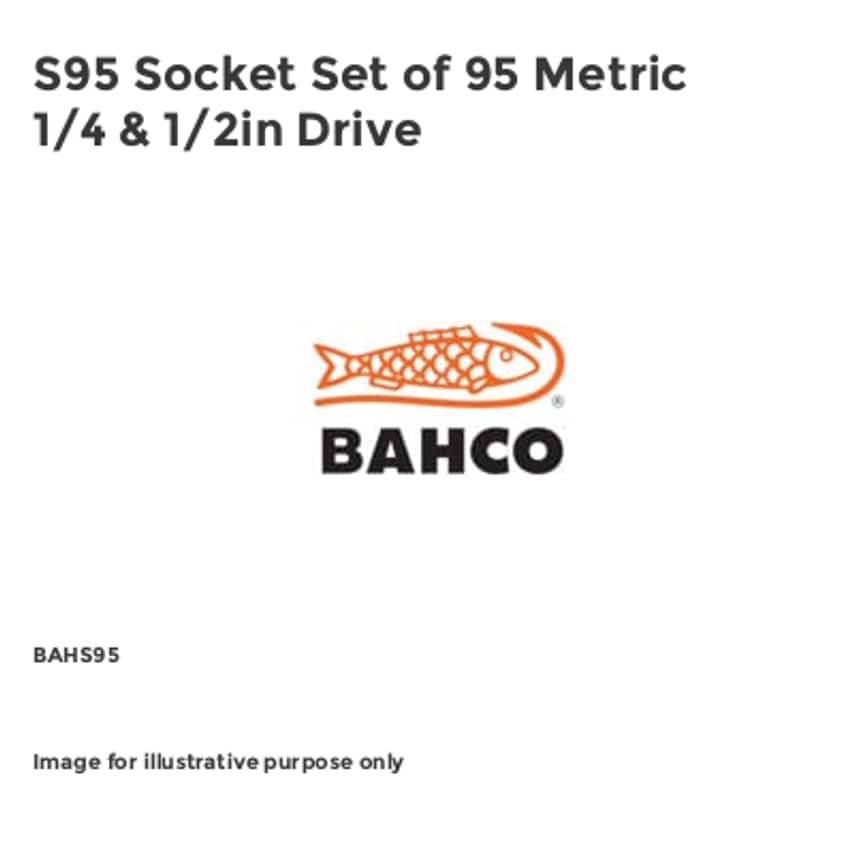 S95 Socket Set of 95 Metric 1/4 & 1/2in Drive BAHS95