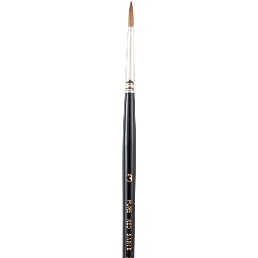 SA44, Point Artist Brush, Sable Hair Bristle, No.3