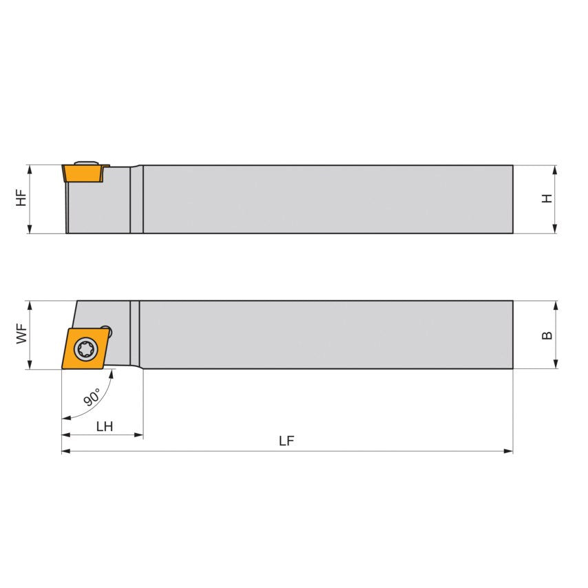 SCACL 1616 K 09-S External Turn Holder Left Hand