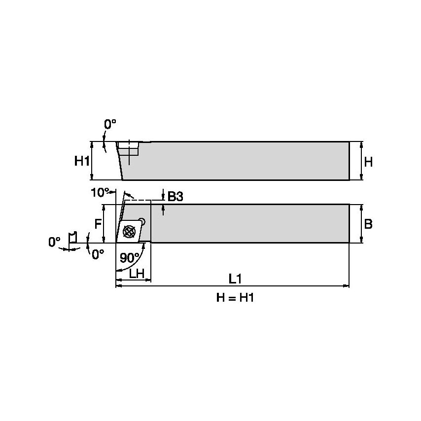 SCACR1616K09Q S Clamping Holder W16, 0MM L125