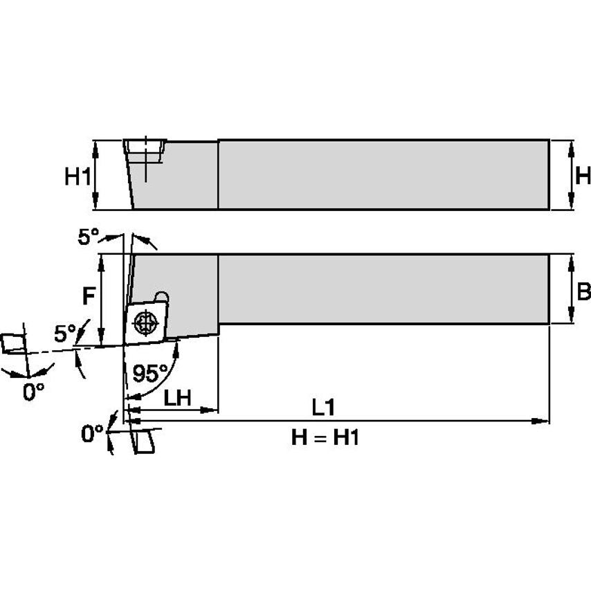 SCLCL2525M12 S Clamping Holder W25, 0MM L150
