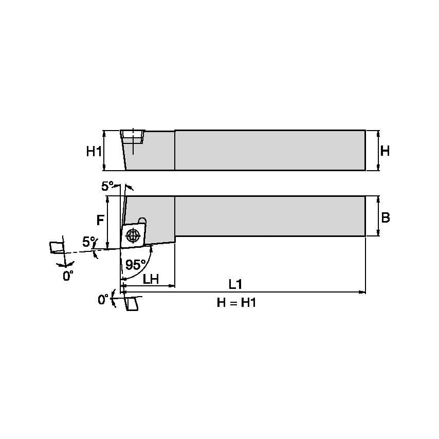 SCLCR163 S Clamping Holder W1.00 L6.00