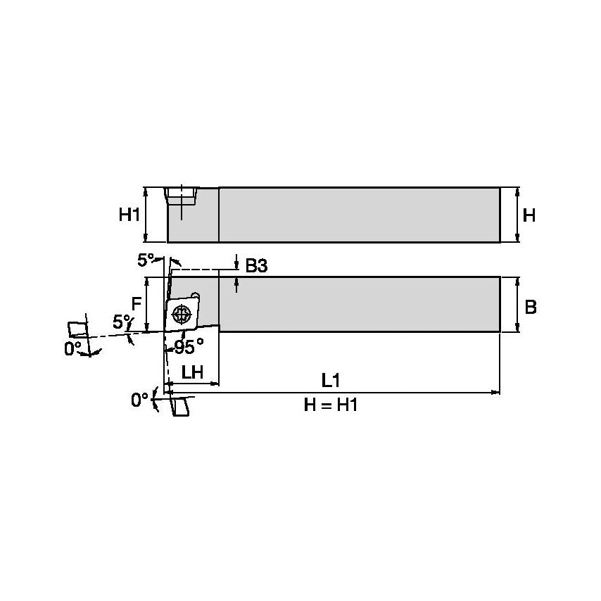 SCLCRF1010M06Q S Clamping Holder W10, 0MM L150