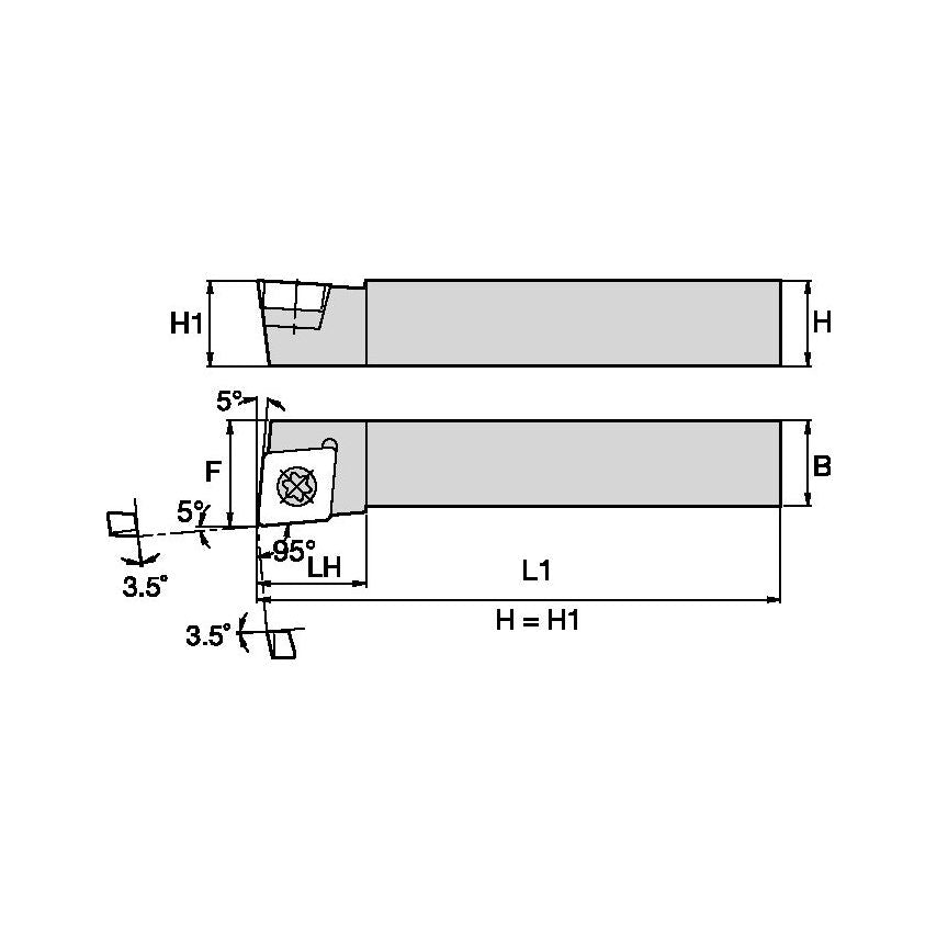 SCLPR123B S Clamping Holder W0.75 L4.50