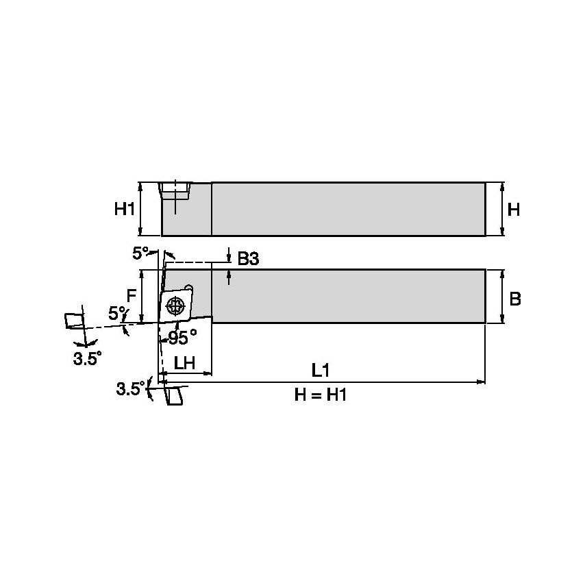 SCLPRF062D S Clamping Holder W0.38 L6.00
