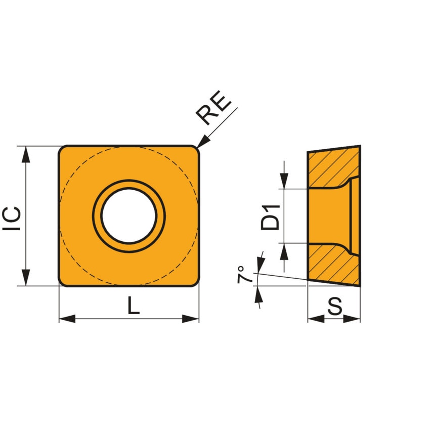 SCMT 120408E-FM T9415 Turning Insert - Positive
