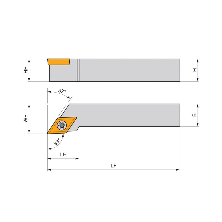 SDJCL 1212 K 07-S External Turn Holder Left Hand