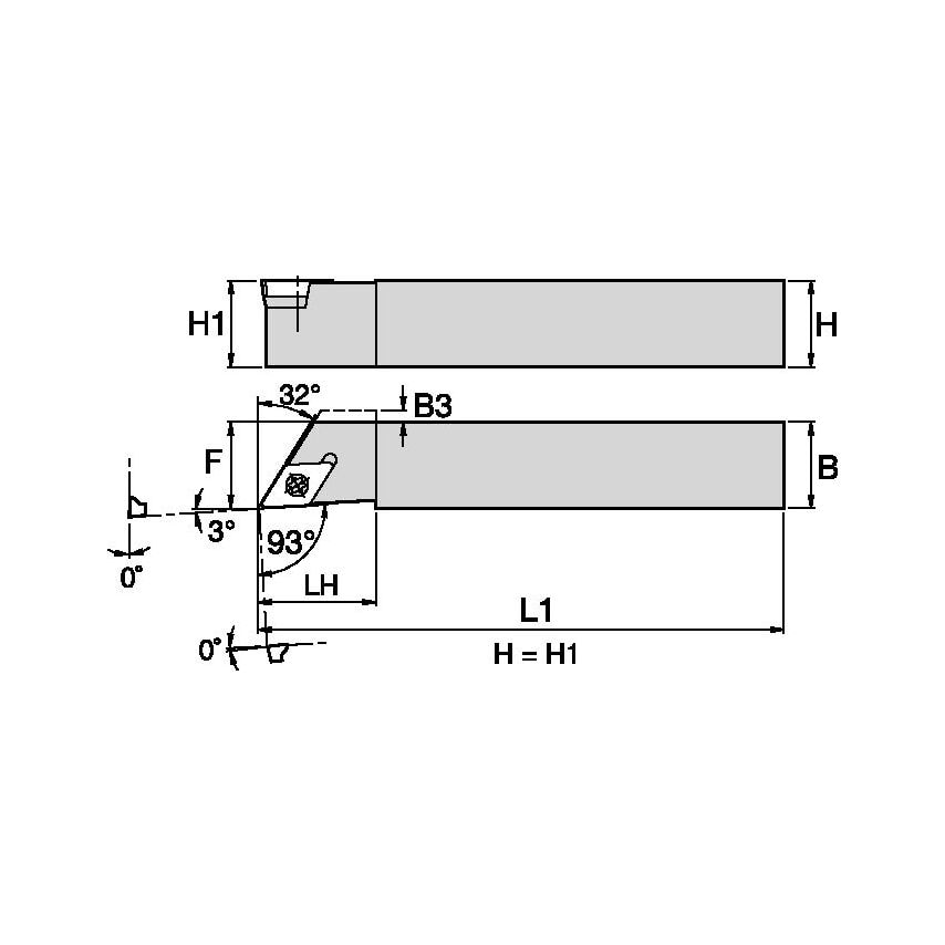 SDJCRF083D S Clamping Holder W0.50 L6.00