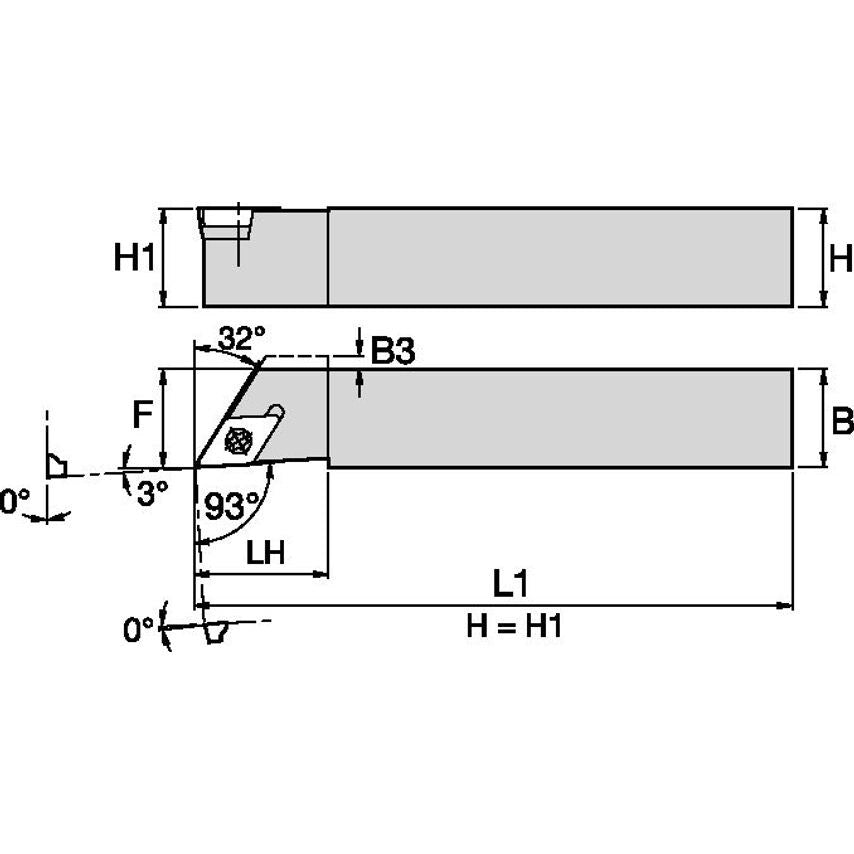 SDJCRF1616K11Q S Clamping Holder W16, 0MM L125