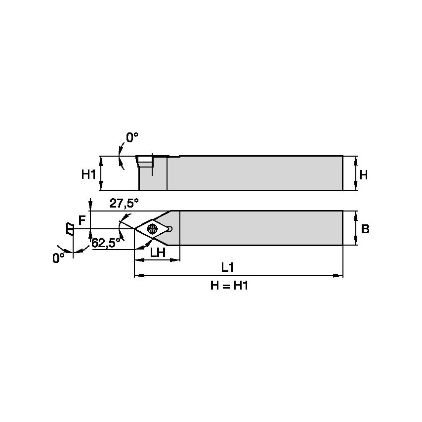 SDNCN1010M07 S Clamping Holder W10, 0MM L150