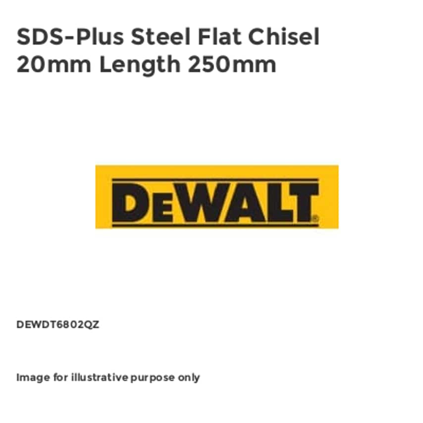 SDS-Plus Steel Flat Chisel 20mm Length 250mm