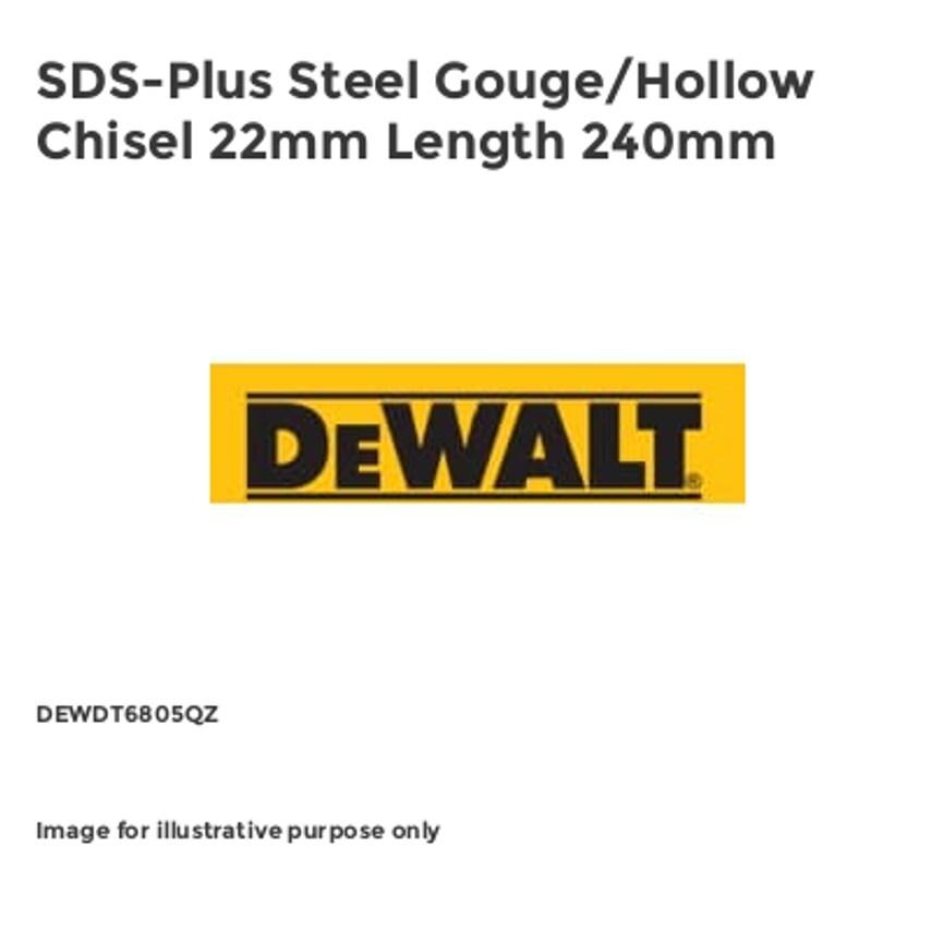 SDS-Plus Steel Gouge/Hollow Chisel 22mm Length 240mm