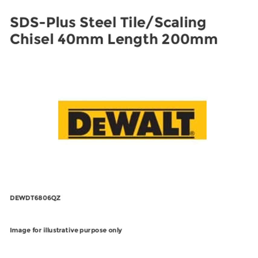 SDS-Plus Steel Tile/Scaling Chisel 40mm Length 200mm