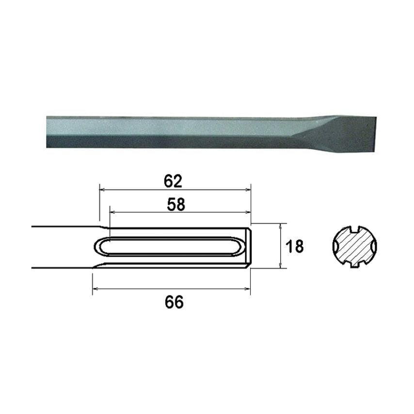 SDS Max Chisel 300mm FAIMAXC300