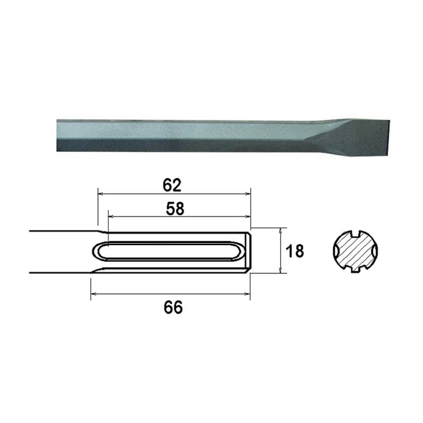 SDS Max Chisel 400mm FAIMAXC400
