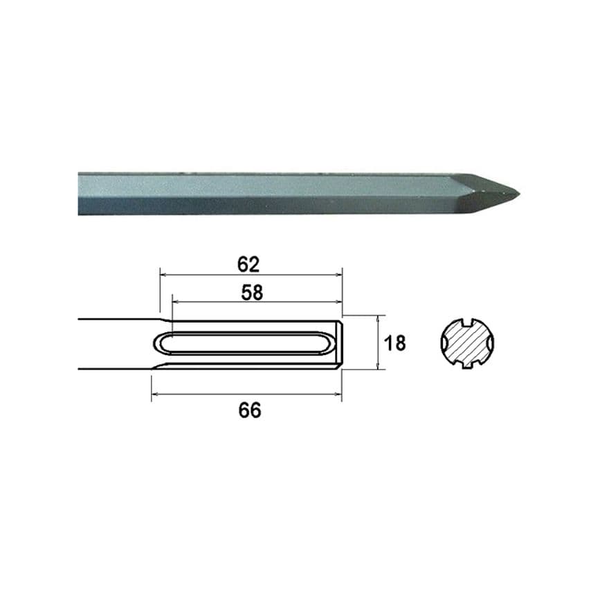 SDS Max Point 300mm FAIMAXP300